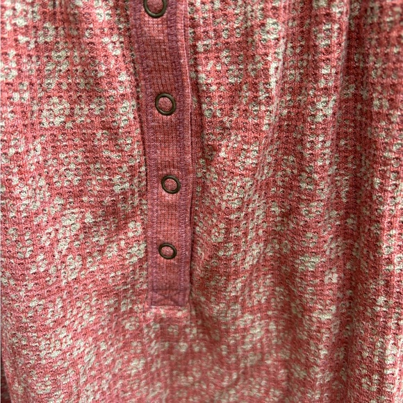 Lucky Brand Waffle Long Sleeve Top Tee qWomen’s Sz Medium - Picture 5 of 7